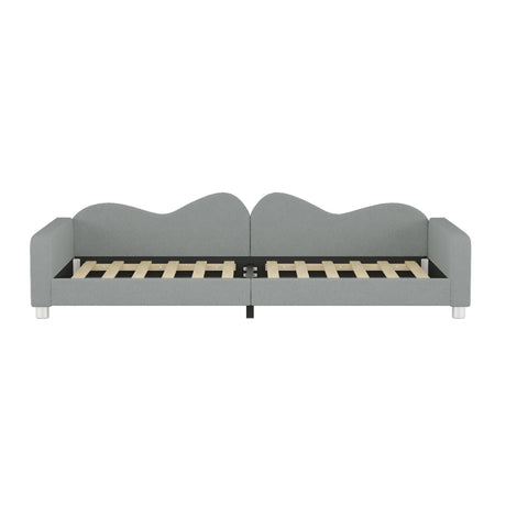 Twin Upholstered Sherpa Fabric Daybed With Cloud Backrest - Omega Lifestyles