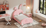Twin Upholstered Rabbit-Shape Princess Platform Bed - Omega Lifestyles