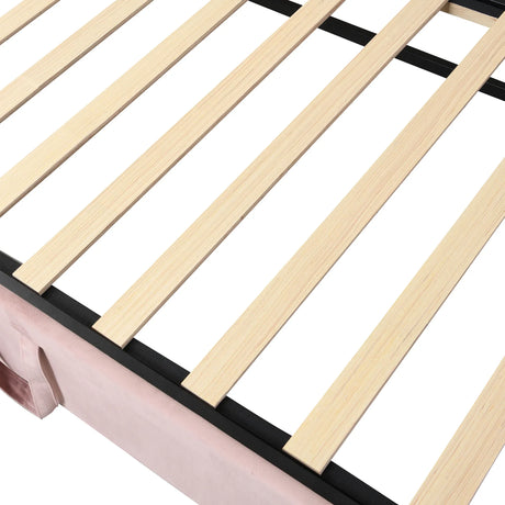 Twin Upholstered Daybed With Pop-Up Trundle Pink - Omega Lifestyles