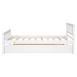 Twin Platform Bed Frame With Pull-Out Trundle - Omega Lifestyles