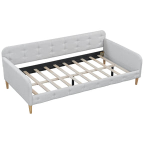 Twin Upholstered Linen Fabric Daybed With Wood Frame - Omega Lifestyles
