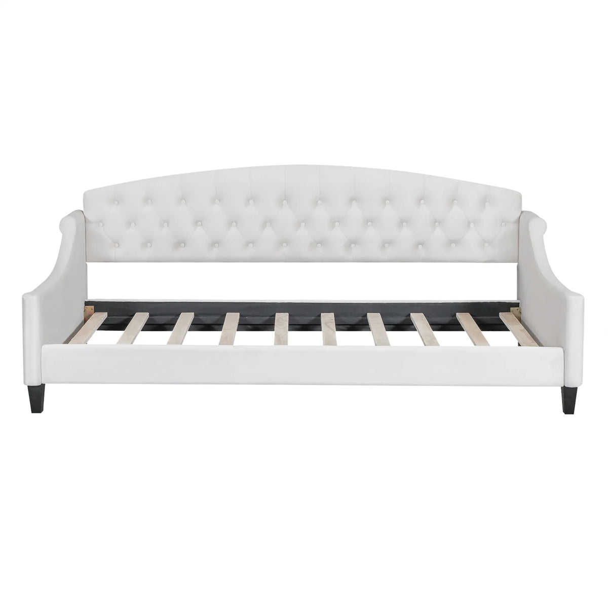 Twin Modern Velvet Upholstered Tufted Button Daybed - Omega Lifestyles