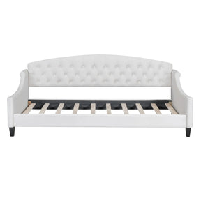 Twin Modern Velvet Upholstered Tufted Button Daybed - Omega Lifestyles