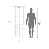 Modern Black MDF Corner Bar Cabinet With Wine Rack - Omega Lifestyles