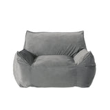 Velvet Foam Filled Cozy Bean Bag Chair With Armrests - Omega Lifestyles
