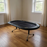 Foldable Modern 10-Inch 10-Player Poker Table - Omega Lifestyles