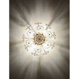 Golden Crystal Flush Mount Ceiling Light Fixture - Omega Lifestyles