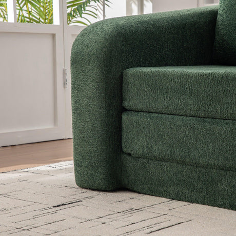 Convertible Chenille Loveseat Sofa Bed With Pillows - Omega Lifestyles