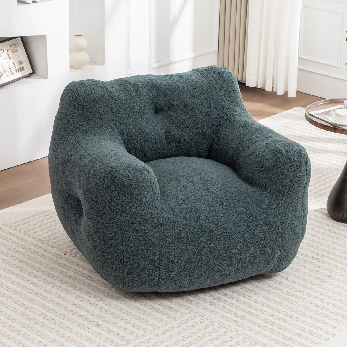 Large High-Density Foam Filled Teddy Bean Bag Chair - Omega Lifestyles
