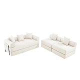 Convertible Corduroy Folding Memory Foam Sofa Bed - Omega Lifestyles