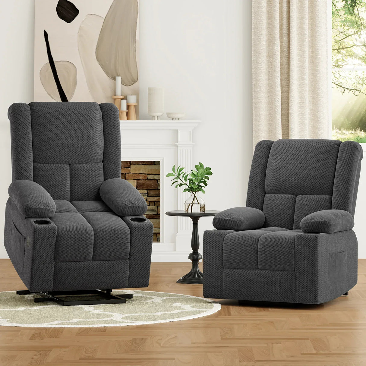 Power Lift Massage Heat Recliner Chair With USB Ports - Omega Lifestyles