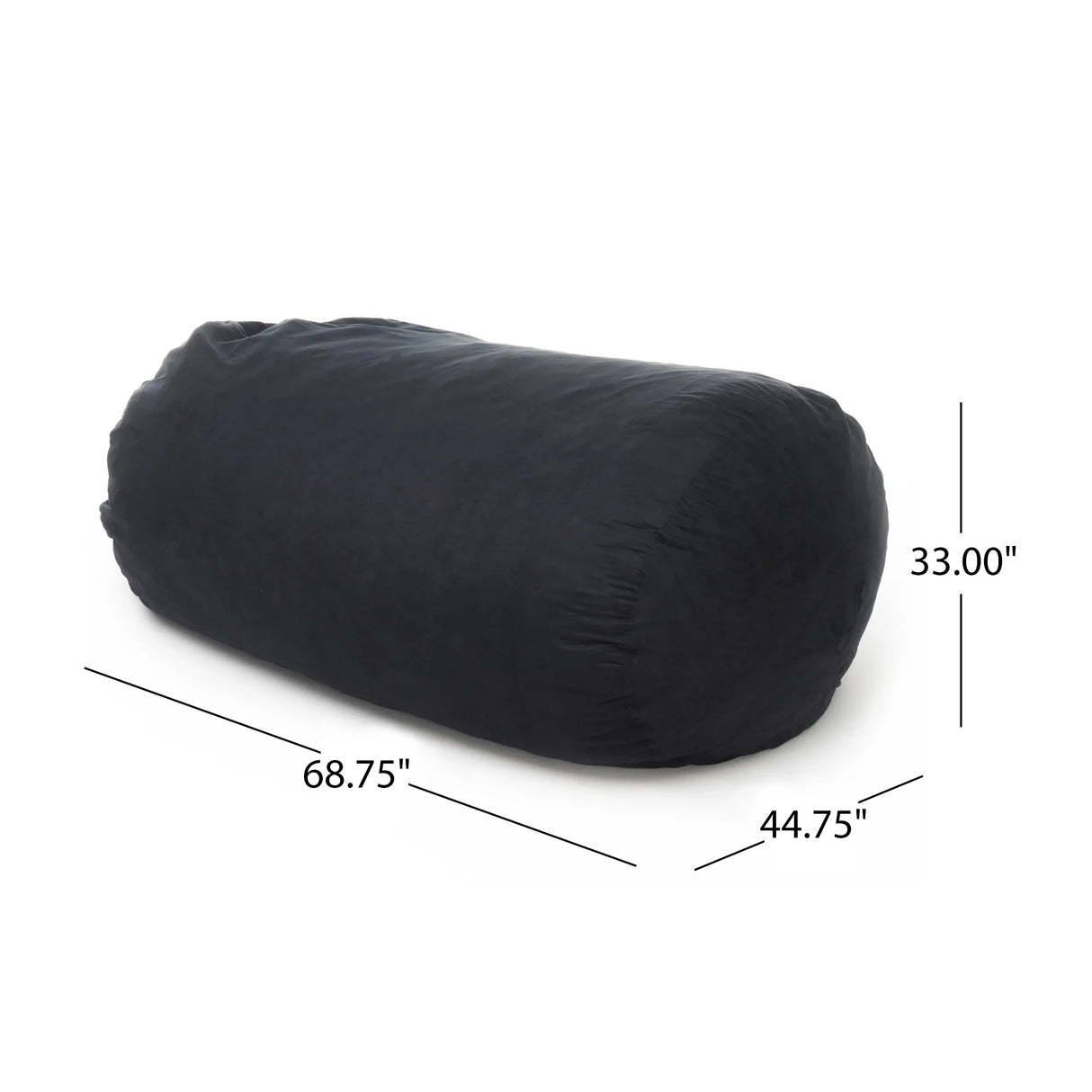 Microfiber Foam Filled Cylindrical Suede Bean Bag Chair - Omega Lifestyles
