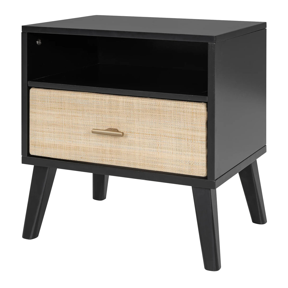 Queen Solid Wood Platform Bed Frame With Nightstands And Lamps - Omega Lifestyles