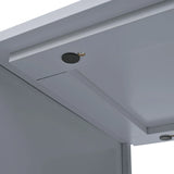 Rolling Kitchen Island With Extended Table Power Outlets LED Lights - Omega Lifestyles