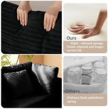 Modular U-Shaped 6-Seater Plush Corduroy Sectional Sofa - Omega Lifestyles