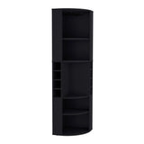 Modern Oban Corner Bar Cabinet With Bottle Storage - Omega Lifestyles