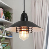 Matte Black Adjustable Metal Farmhouse Pendant Light