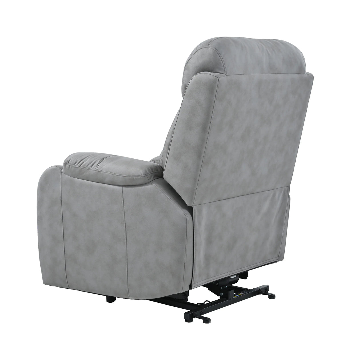 Power Lift Light Gray Fabric Recliner Chair With Remote - Omega Lifestyles