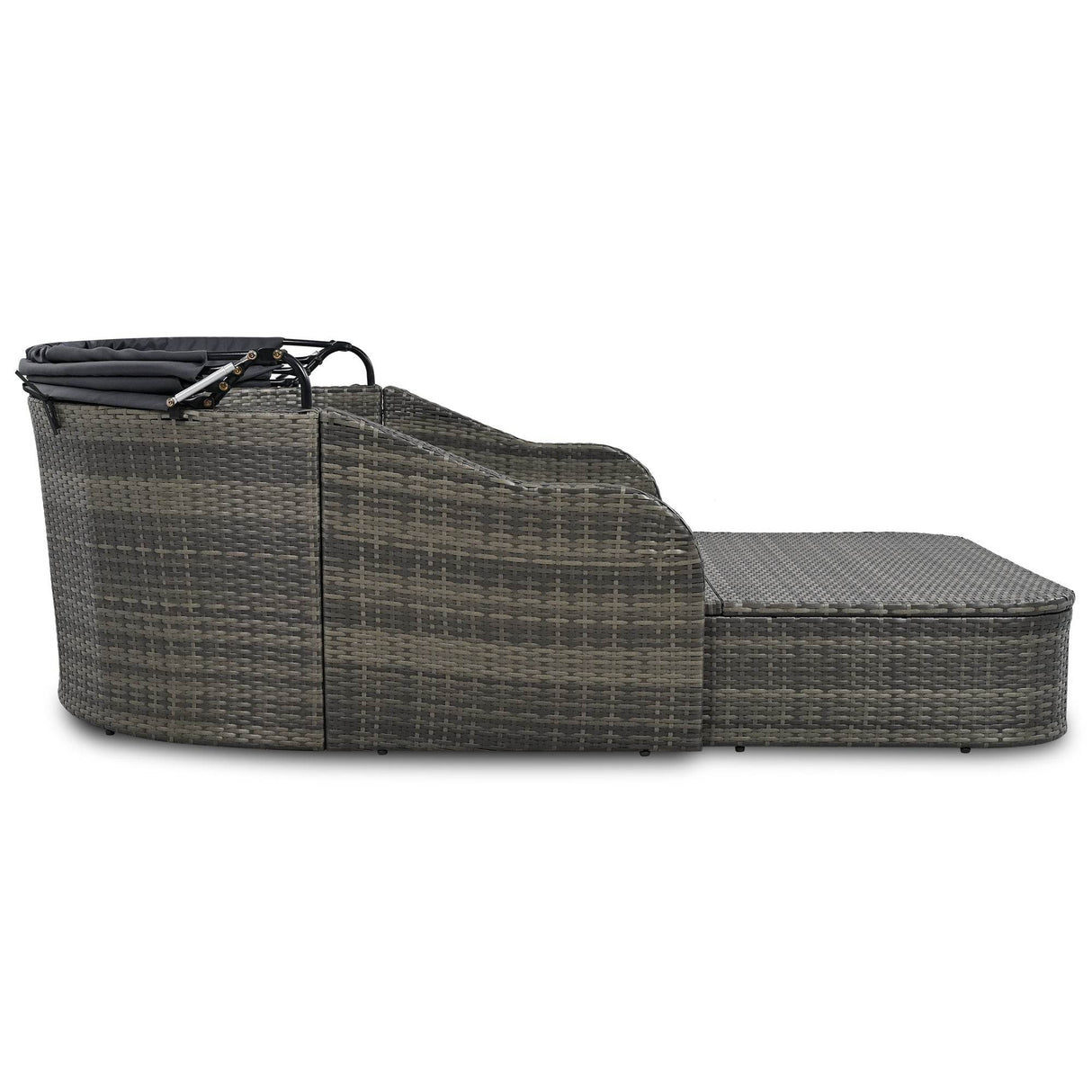 Outdoor PE Rattan Adjustable Canopy Double Sunbed - Omega Lifestyles