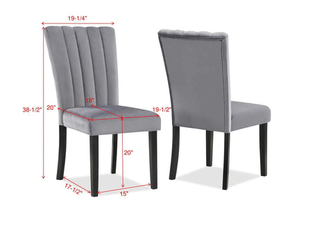 6-Piece Contemporary Faux Marble Dining Table Set With Upholstered Chairs And Bench - Omega Lifestyles