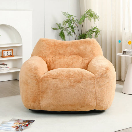 Large Faux Fur High Density Foam Beanbag Chair - Omega Lifestyles