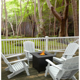 Black Steel Modern Outdoor Fire Pit Table 30-Inch - Omega Lifestyles