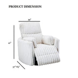 Contemporary White Power Recliner Swivel Glider Chair - Omega Lifestyles