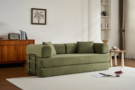 Convertible Corduroy 4-in-1 Sleeper Sofa Bed - Omega Lifestyles