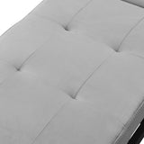 Multifunctional Gray Velvet Folding Ottoman Sofa Bed - Omega Lifestyles