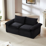 Modern Corduroy Foam Spring 2-Seat Cloud Sofa - Omega Lifestyles