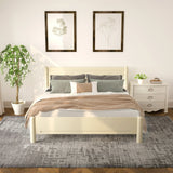 King Solid Wood Platform Bed Frame With Headboard - Omega Lifestyles
