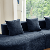 Modern Curved Velvet 5-Seater Armless Sectional Sofa - Omega Lifestyles