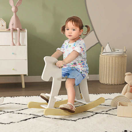 Wooden Toddler Rocking Horse Ride-On Toy - Omega Lifestyles