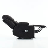 Medium-Firm Corduroy Remote-Controlled Heating Massage Recliner - Omega Lifestyles