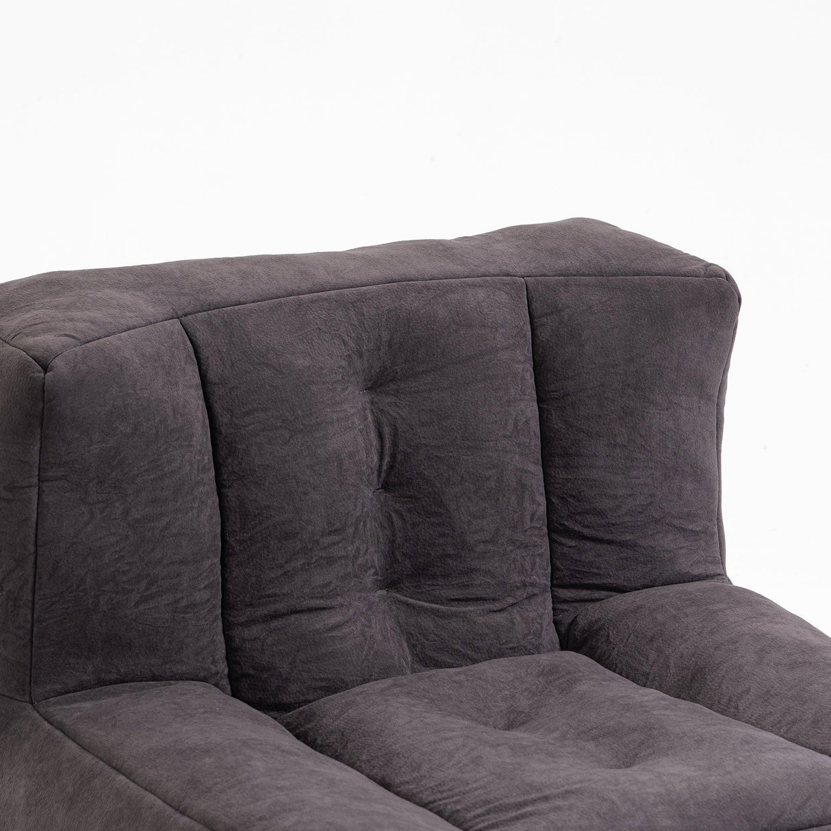 Velvet Memory Foam Bean Bag Chair With Ottoman - Omega Lifestyles