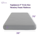 Soft 5-Inch Twin Memory Foam Kids Mattress - Omega Lifestyles