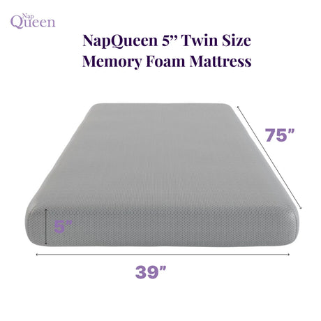 Soft 5-Inch Twin Memory Foam Kids Mattress - Omega Lifestyles