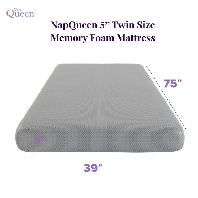 Soft 5-Inch Twin Memory Foam Kids Mattress - Omega Lifestyles