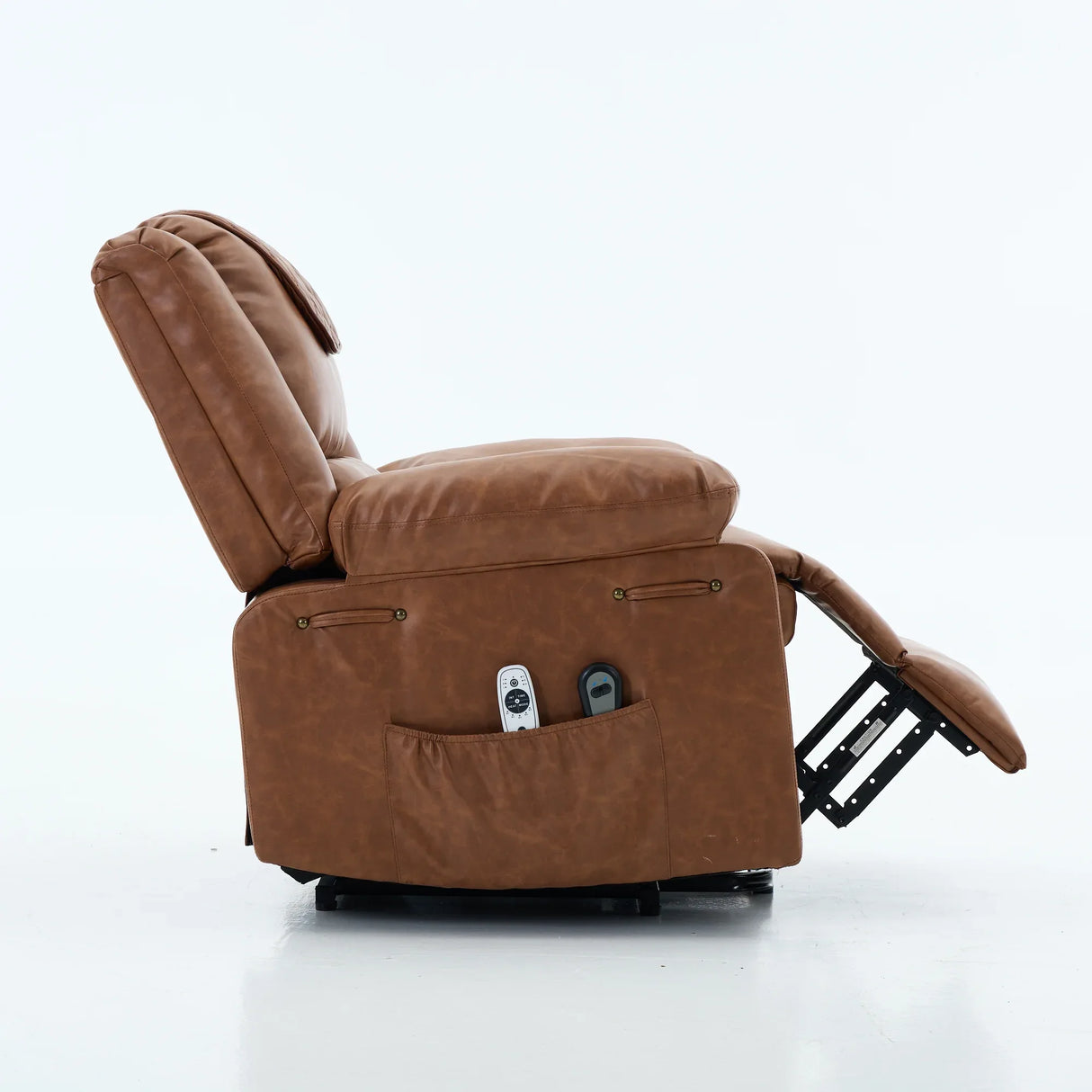 Medium-Firm PU Leather Remote-Controlled Heating Massage Recliner - Omega Lifestyles