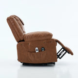 Medium-Firm PU Leather Remote-Controlled Heating Massage Recliner - Omega Lifestyles