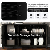 Modern Black Particle Board MDF TV Stand Cabinet - Omega Lifestyles