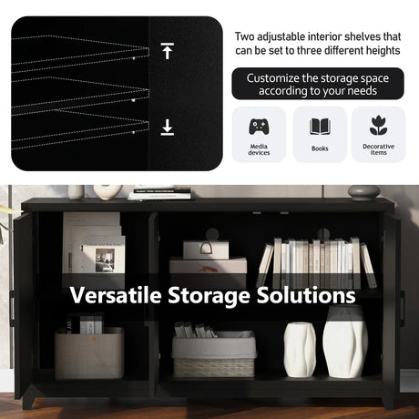 Modern Black Particle Board MDF TV Stand Cabinet - Omega Lifestyles