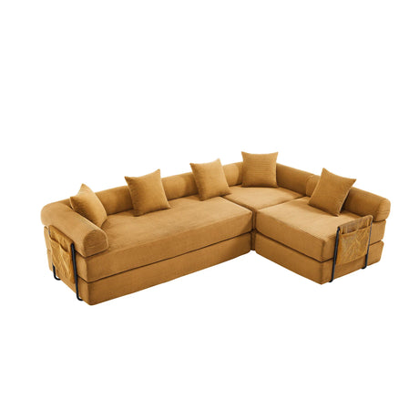 Convertible Corduroy Memory Foam Folding Sofa Bed - Omega Lifestyles