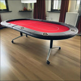 Foldable Modern 10-Player Premium Poker Table - Omega Lifestyles
