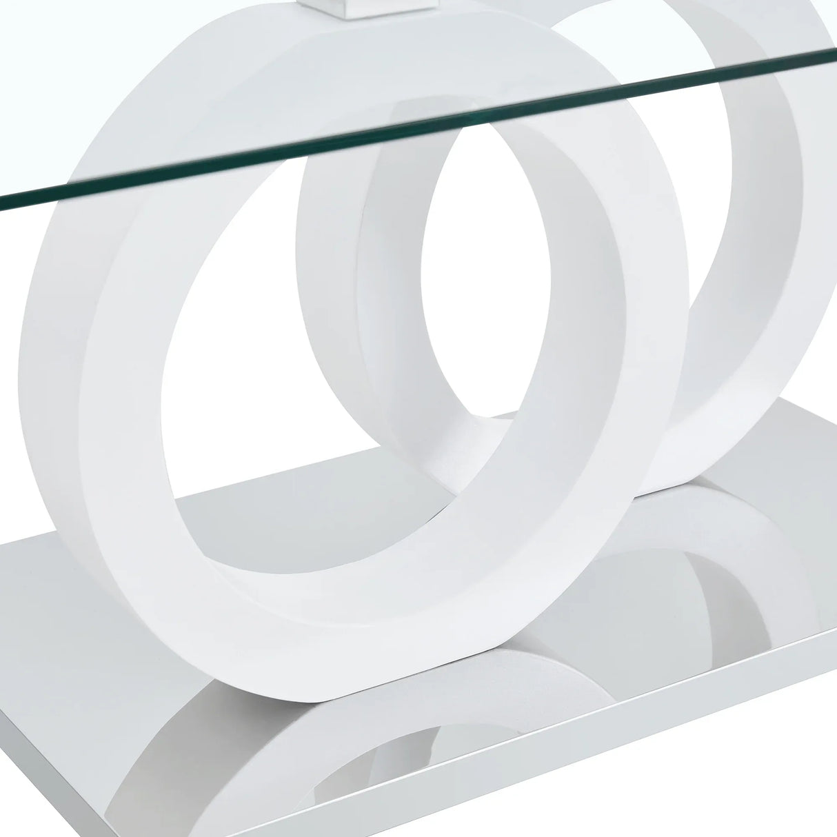 Modern Minimalist Glass Top MDF Coffee Table - Omega Lifestyles