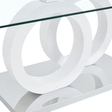 Modern Minimalist Glass Top MDF Coffee Table - Omega Lifestyles