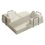 Convertible Foldable Corduroy Sofa Bed With Mattress - Omega Lifestyles