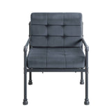 Gray Velvet Memory Foam Accent Chair With Pillow - Omega Lifestyles