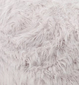 Rounded Lavender Faux Fur Foam Filled Bean Bag Chair - Omega Lifestyles