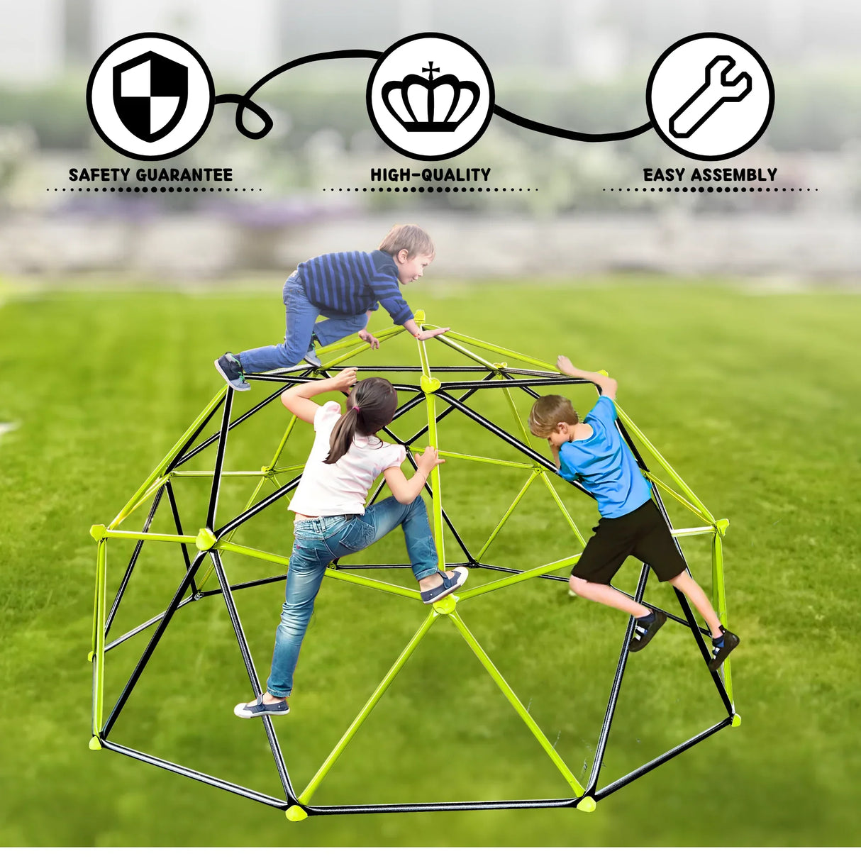 Kids Metal Climbing Frame With Colorful Climbing Stones - Omega Lifestyles